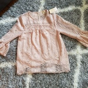 Francesca's Collections Blush Lace top